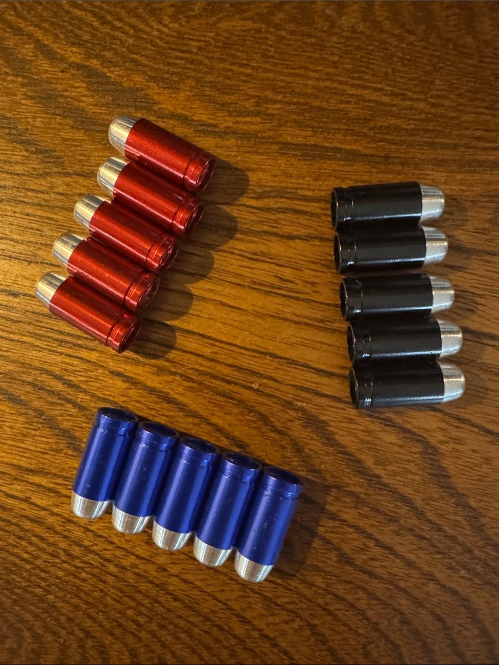3 sets of New bullet-style anodized aluminum tire valve stem caps